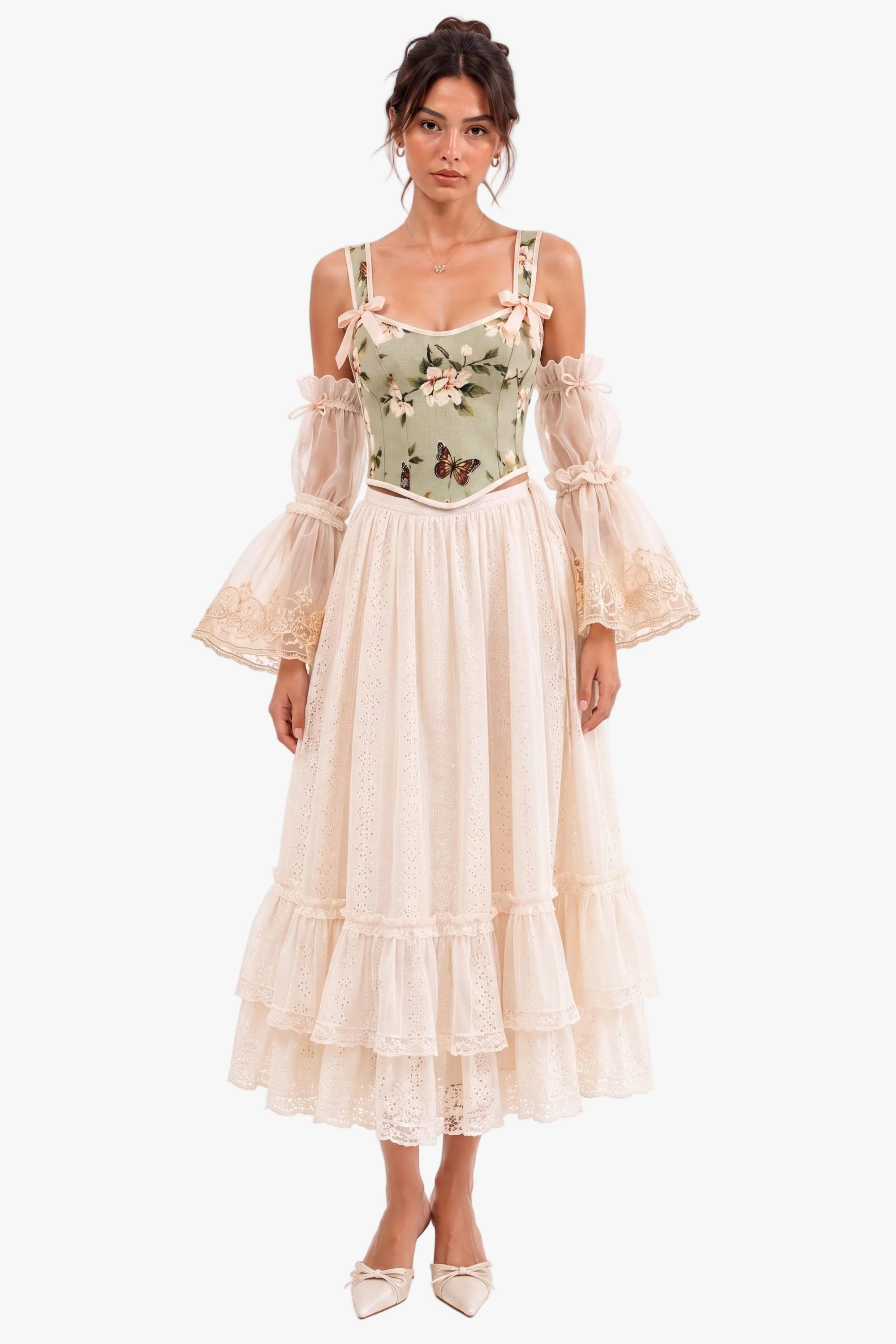 Botanical Wings Green Bustier