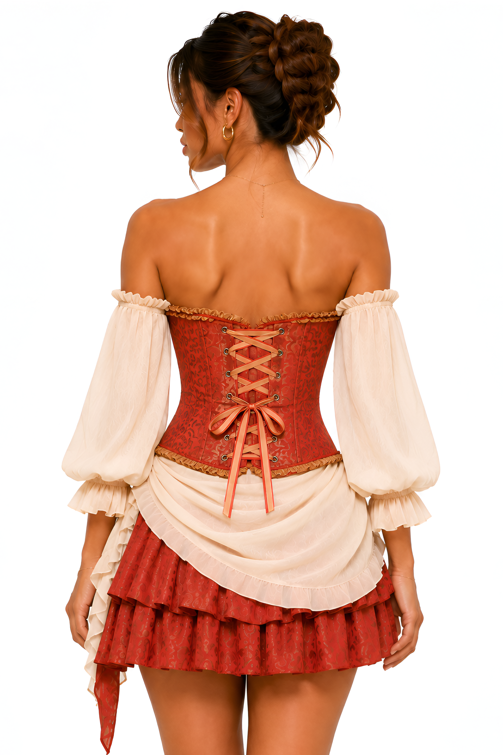 Ember Rose Coral Red Corset