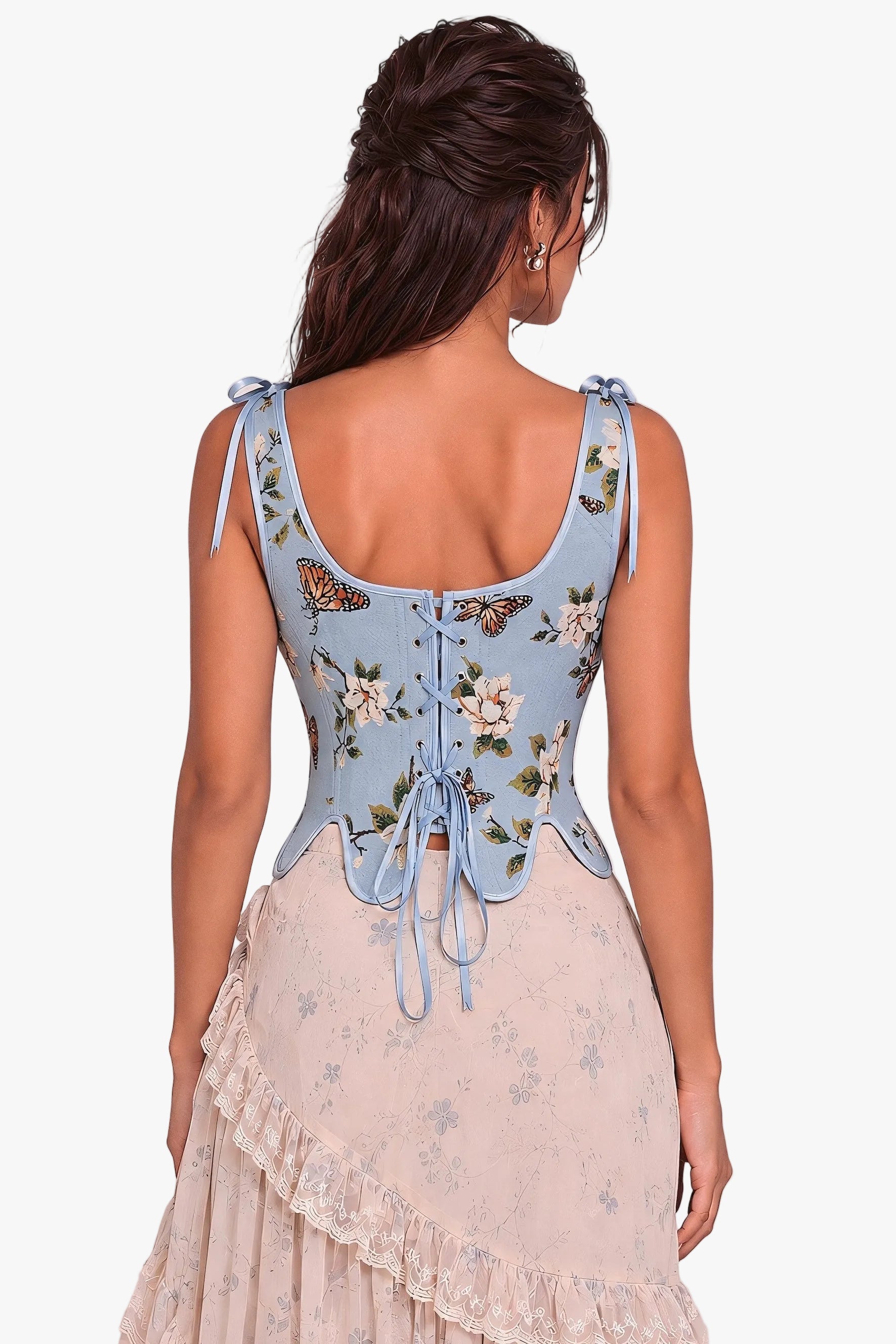 Butterfly Sky Blue Bustier