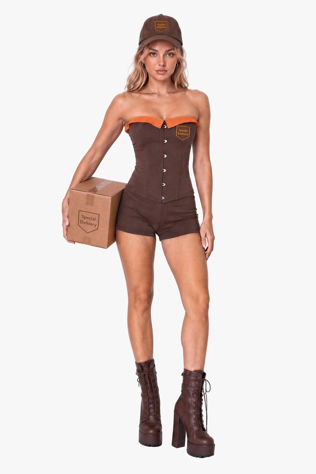 Courier Cutie Delivery Girl Shorts
